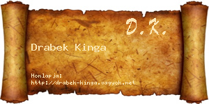 Drabek Kinga névjegykártya