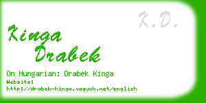 kinga drabek business card